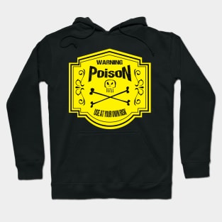 Vintage Yellow Poison Label Hoodie